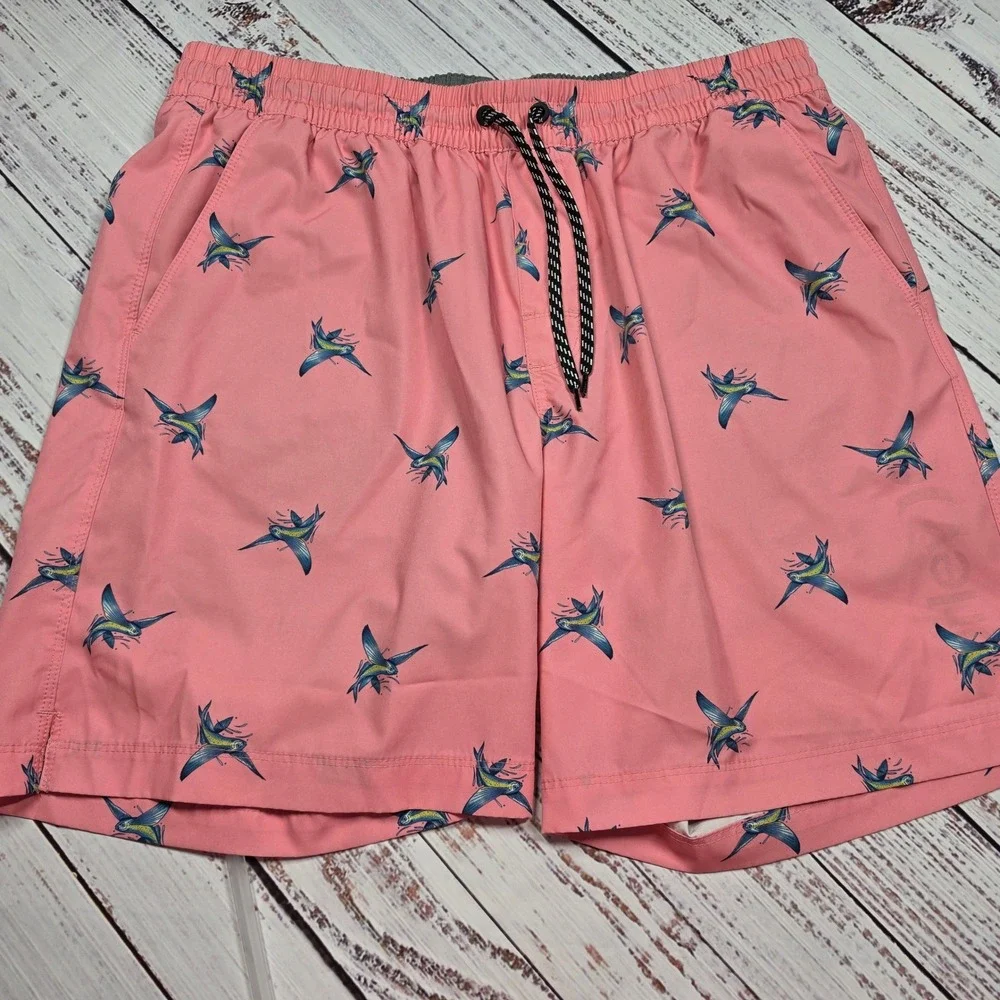 Hurley Swim Trunks‎ Mens XL Pink Excellent Flying Fish Board Shorts